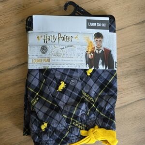 Harry Potter Women's Plaid Lounge Pants - Black and Yellow